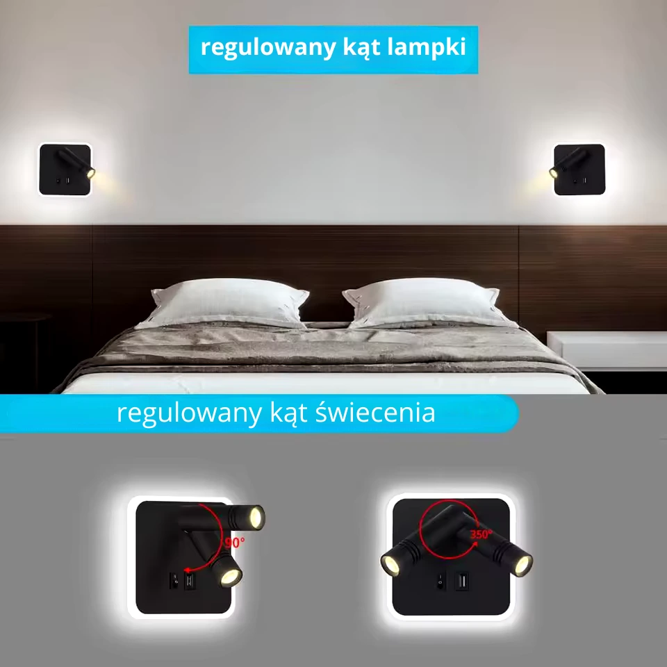 Lampka nocna LED o barwie 6000K – rozświetla przestrzeń miękkim, górno-dolnym św