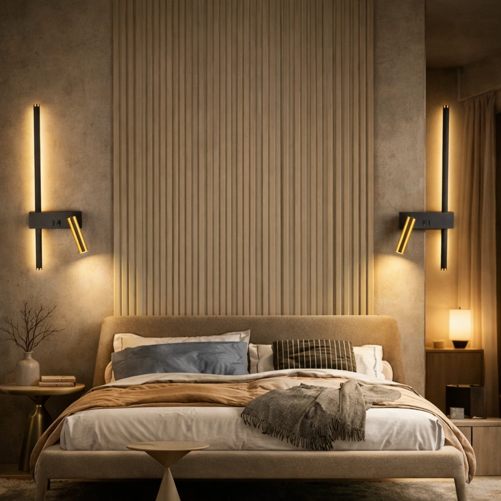 INARÉ – minimalistyczna lampa ścienna LED 2w1 do sypialni, strefy nauki i foyer