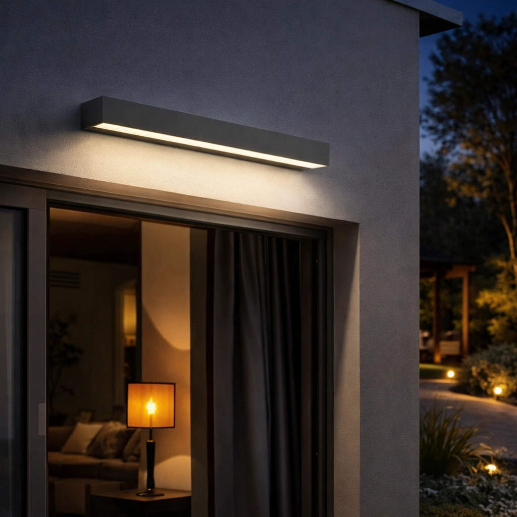 VÉRANO – Nowoczesna liniowa lampa elewacyjna LED nad wejście IP65 Światło, które