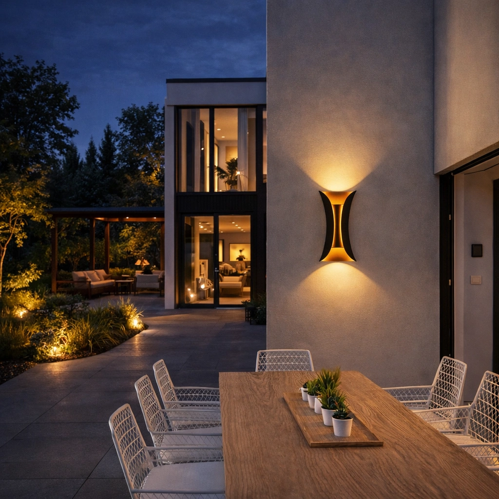 Seraphelle – nowoczesna lampa elewacyjna LED IP65 góra-dół, czarna lub biała | D
