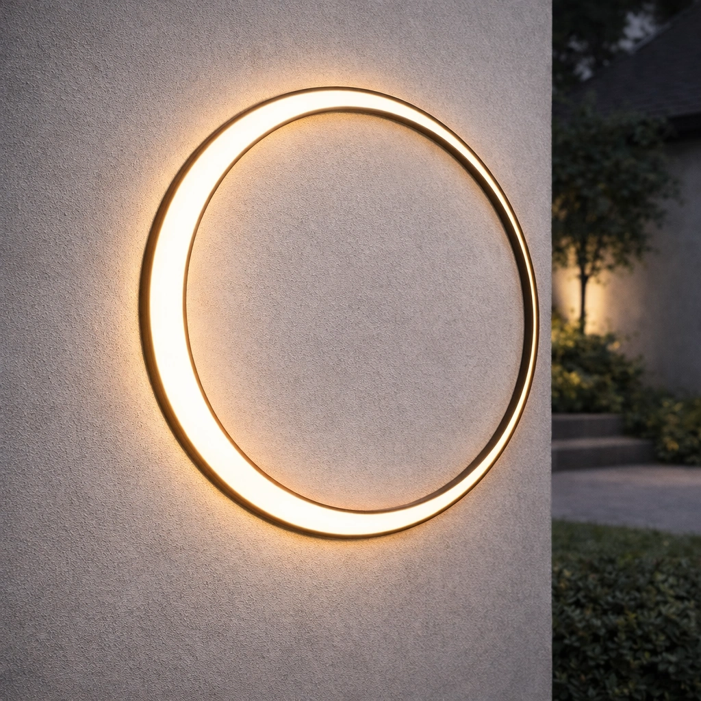 Lampa ścienna LED Lunaris – nowoczesne oświetlenie ogrodowe i elewacyjne w kszta