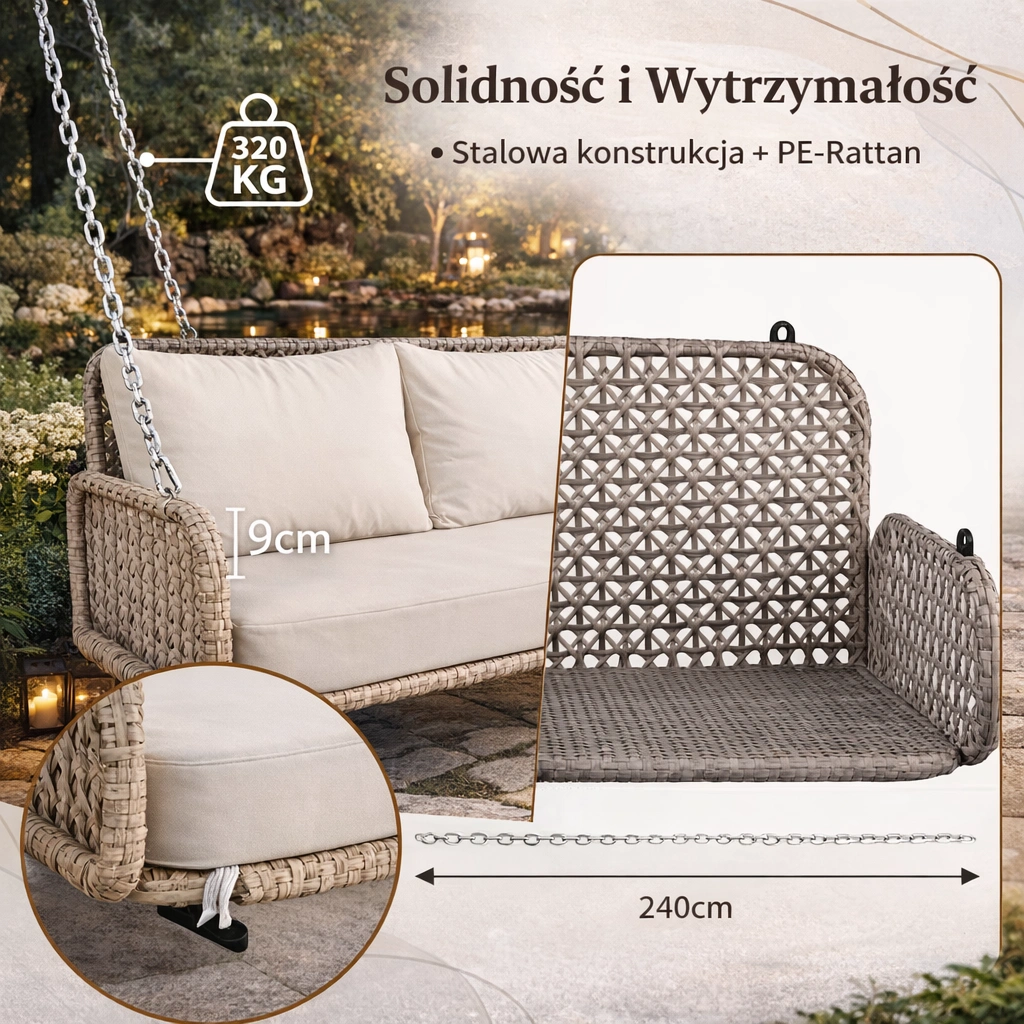 Montaż i materiały huśtawki LYVORA