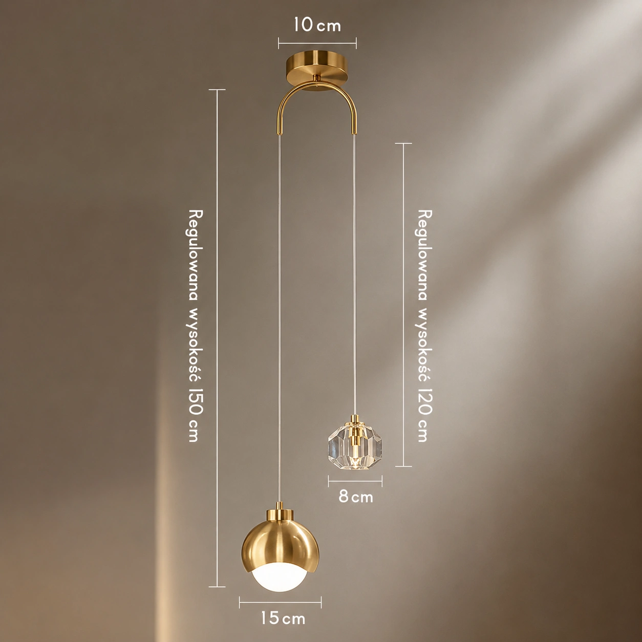 Nowoczesny design i kunszt wykonania Eleganckie połączenie metalu, szkła i krysz
