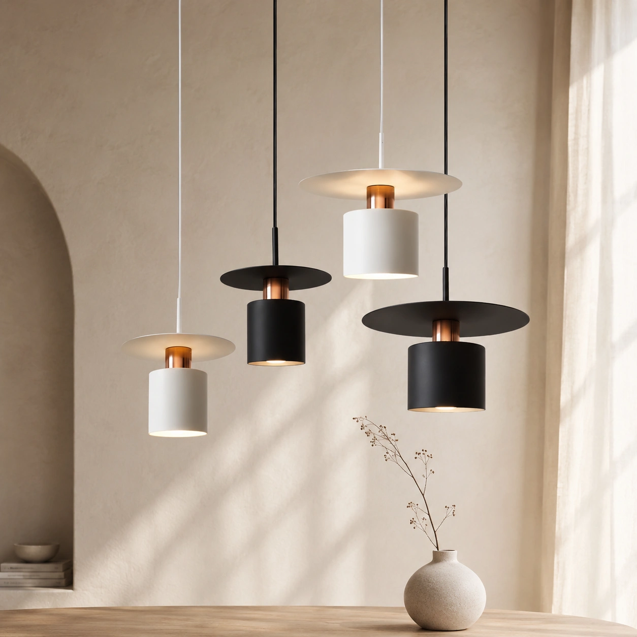 Lampa wisząca Soléria – nowoczesne światło w oprawie z różowego złota Lampa wisz